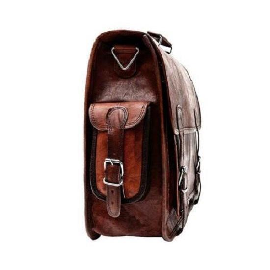 Новый большой коричневый портфель из натуральной кожи — фото 3