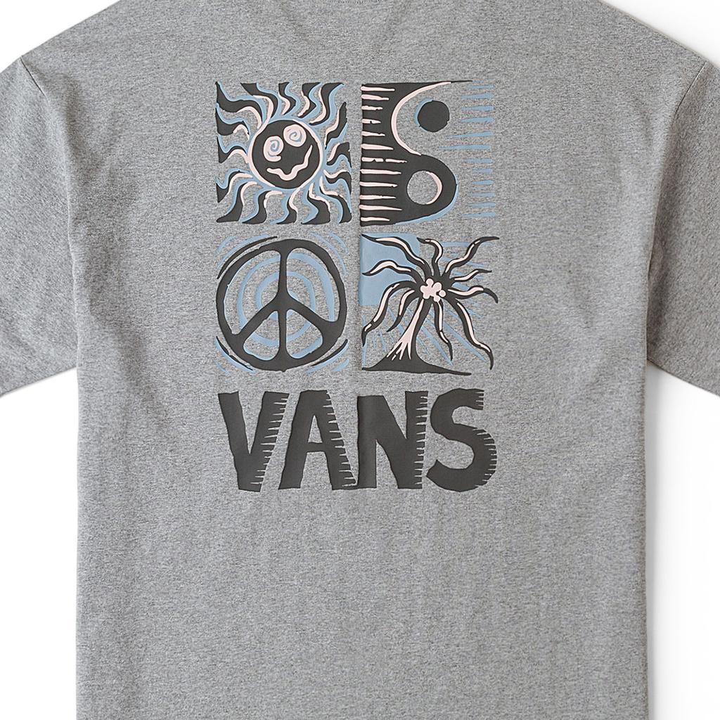 Vans Fun Print Comfortable Crew Neck Short Sleeve T-Shirt Unisex Tops Gray VN000GTPHTG