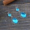 Stylish Bohemian Blue Pendant Ethnic Exotic Gemstone Earrings