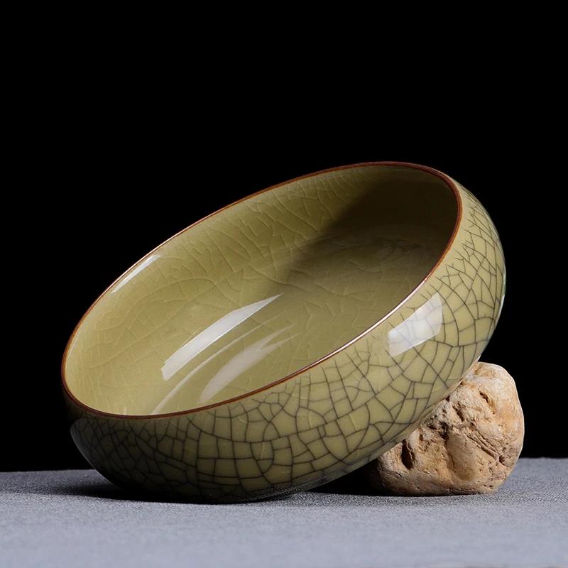 celadon Ceramic Ink Dish Chinese Writing Brush Washer Tray Paint Plate Art School Supplies