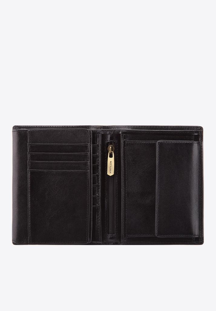 Wittchen Men's Leather Folding Wallet Large Black Natural Leather