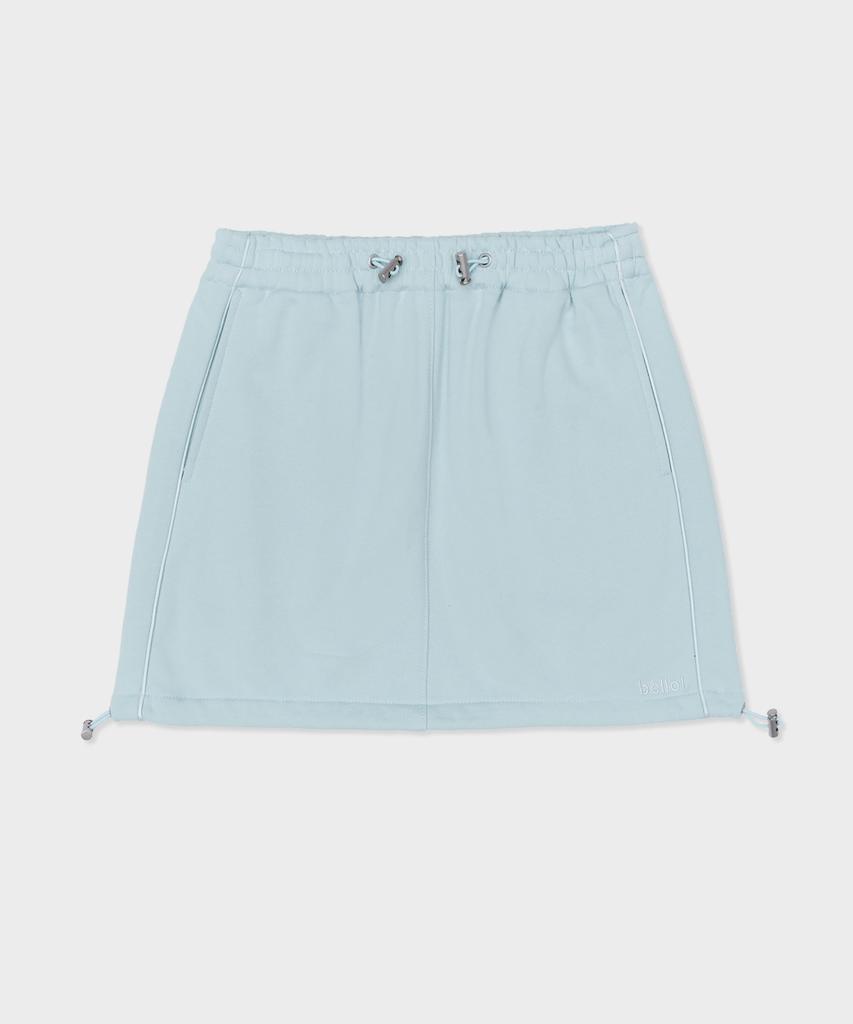 Belloel String Sweat Mini Skirt Blue