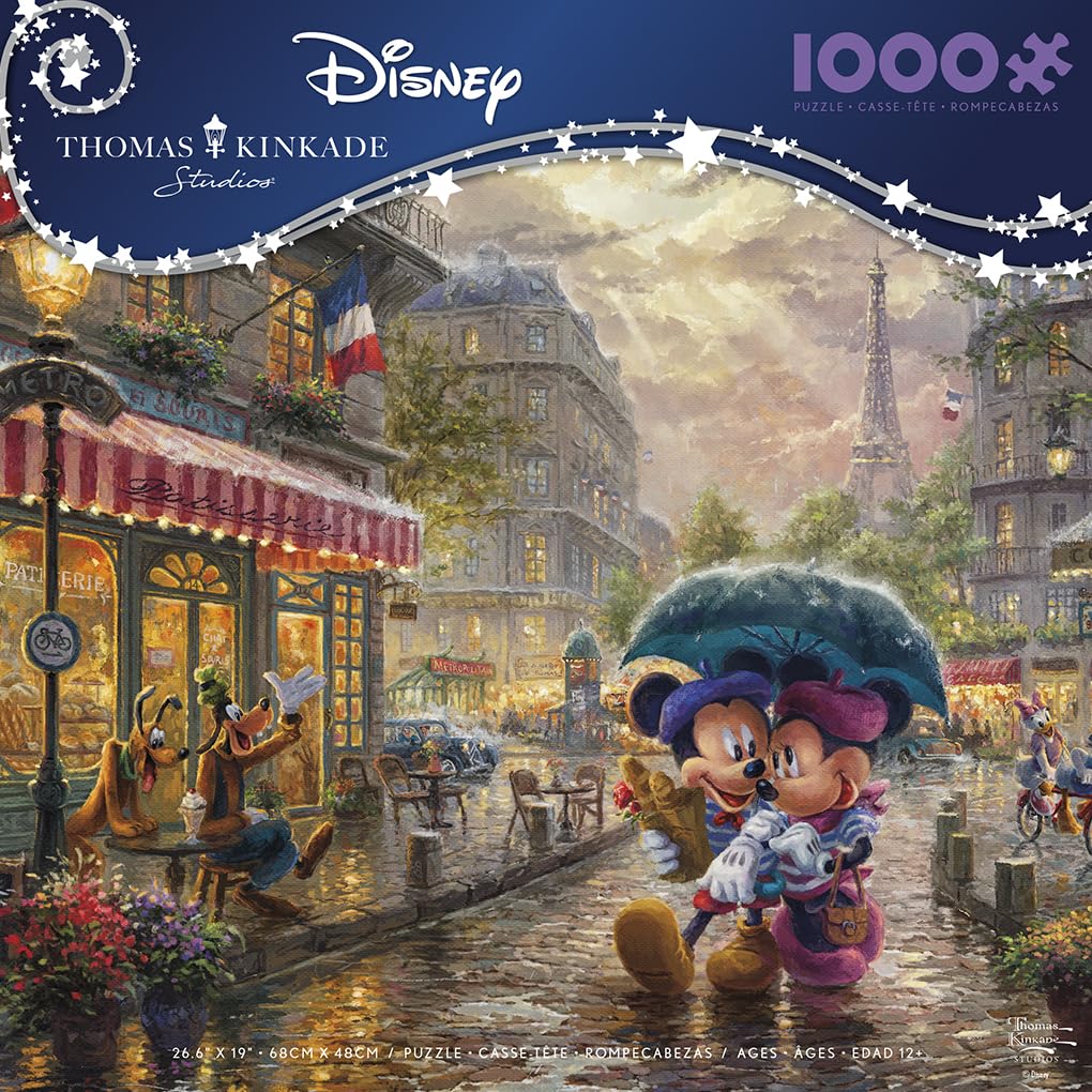 Ceaco Thomas Kinkade Disney Mickey Minnie v Paříži 1000dílné puzzle - - - & -