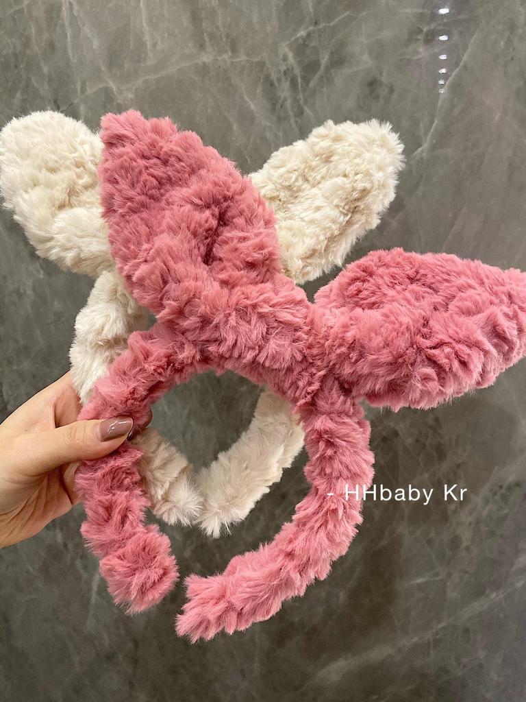 New Winter Plush Rabbit Ears Headband for Women - Cute Face Washing & Hair Accessory
