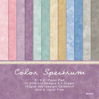 24 Yaprak 6"X6" Renk Spektrumu Kağıdı Scrapbook Kağıdı Scrapbooking Desenli Kağıt Paketi Kendin Yap El Sanatları Arka Plan Kağıdı