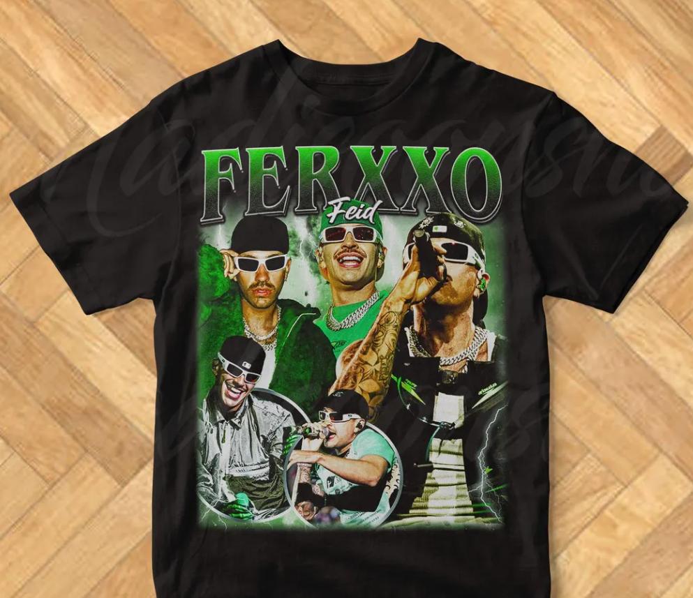 Feid Ferxxo Retro Vintage Collage Graphic T-shirt