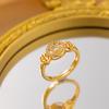 Exquisite super flash zircon ring for girls, light luxury, high-end sense opening adjustable ring, simple real gold electroplating