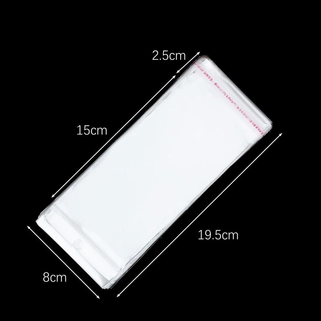 100pcs Transparent Self Adhesive Seal Plastic Storage Bag OPP Poly Pack Bag With Hang Hole Retail Packaging Pouch