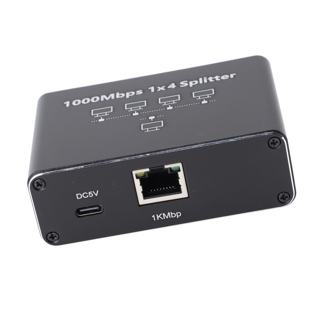 RJ45 Connector Splitter with USB Power Cable 1000Mbps High Speed Gigabit Ethernet Splitter for Computer TV Game Console