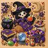 Handgemachtes Geschenk für Erwachsene Halloween Falsche Perlen Malset, DIY Hexerei Kunst 3D Bastelbedarf Perlenwand-Set Anfänger, Feiertagsdekoration Entspannend