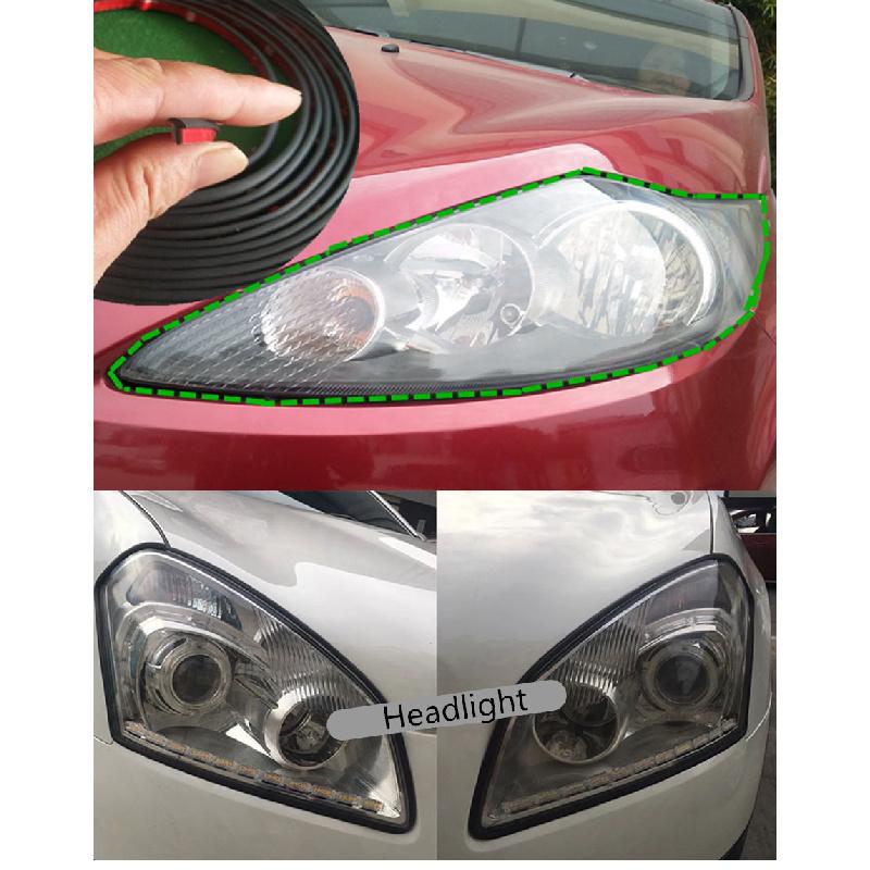 Universal 5Meter Dual Tape Car Rubber Seal Strip Weatherstrip Edge Trim Black 8X10Mm