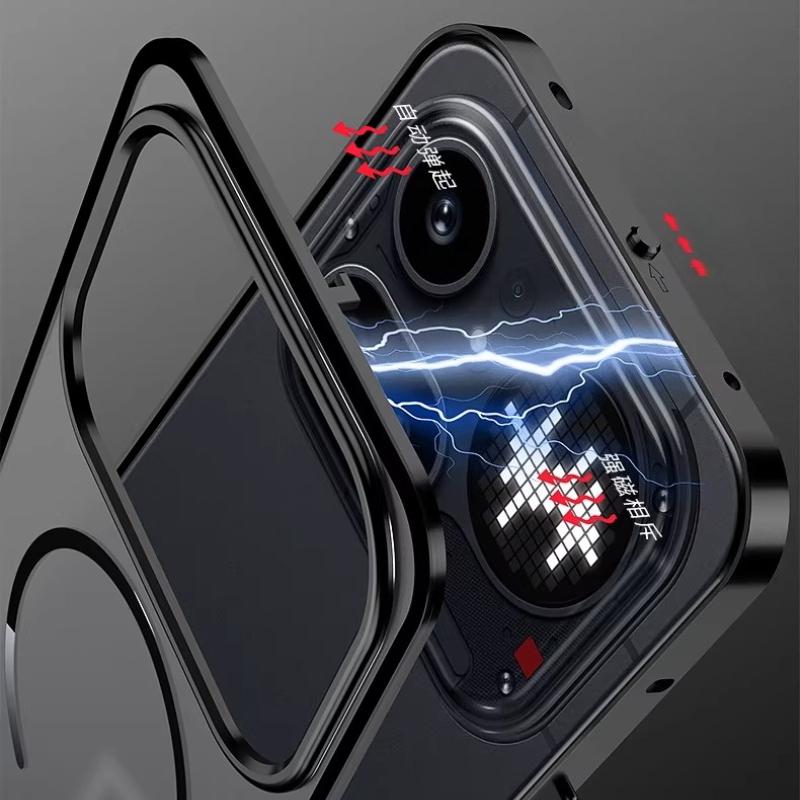 For Nothing Phone 4A Pro Alloy Metal Lens Protection Case For Nothing Phone 4A Wireless Charging Acrylic Hard Shockproof Cover