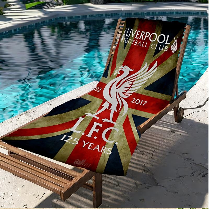 Football Club Print Beach Towel, Versatile Lightweight Absorbent Beach Towel for Pool Surf Yoga Bathroom, Perfect Birthday Holiday Gift