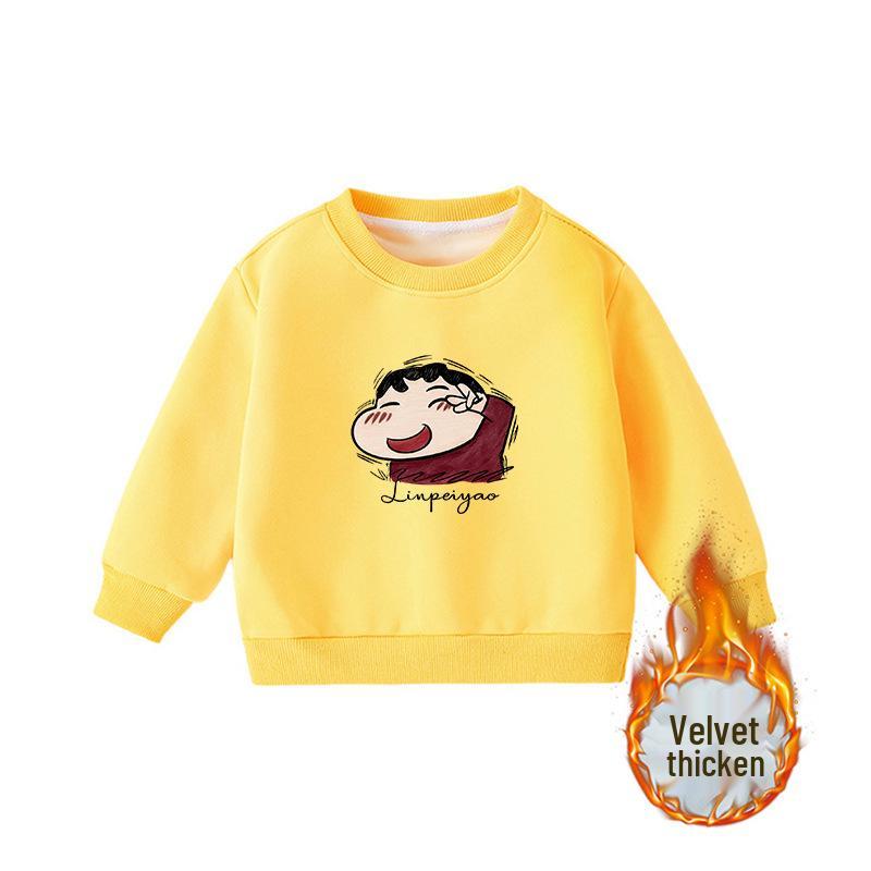 Crayon Shin-chan Long-Sleeve Plus Velvet Sweatshirt for Middle School Students