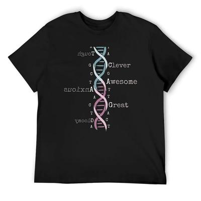 DNA - Awesome Genome Funny Science Genetics Birthday Gift T-Shirt Anime Tshirt Summer Clothes Heavyweights Mens Workout Shirts