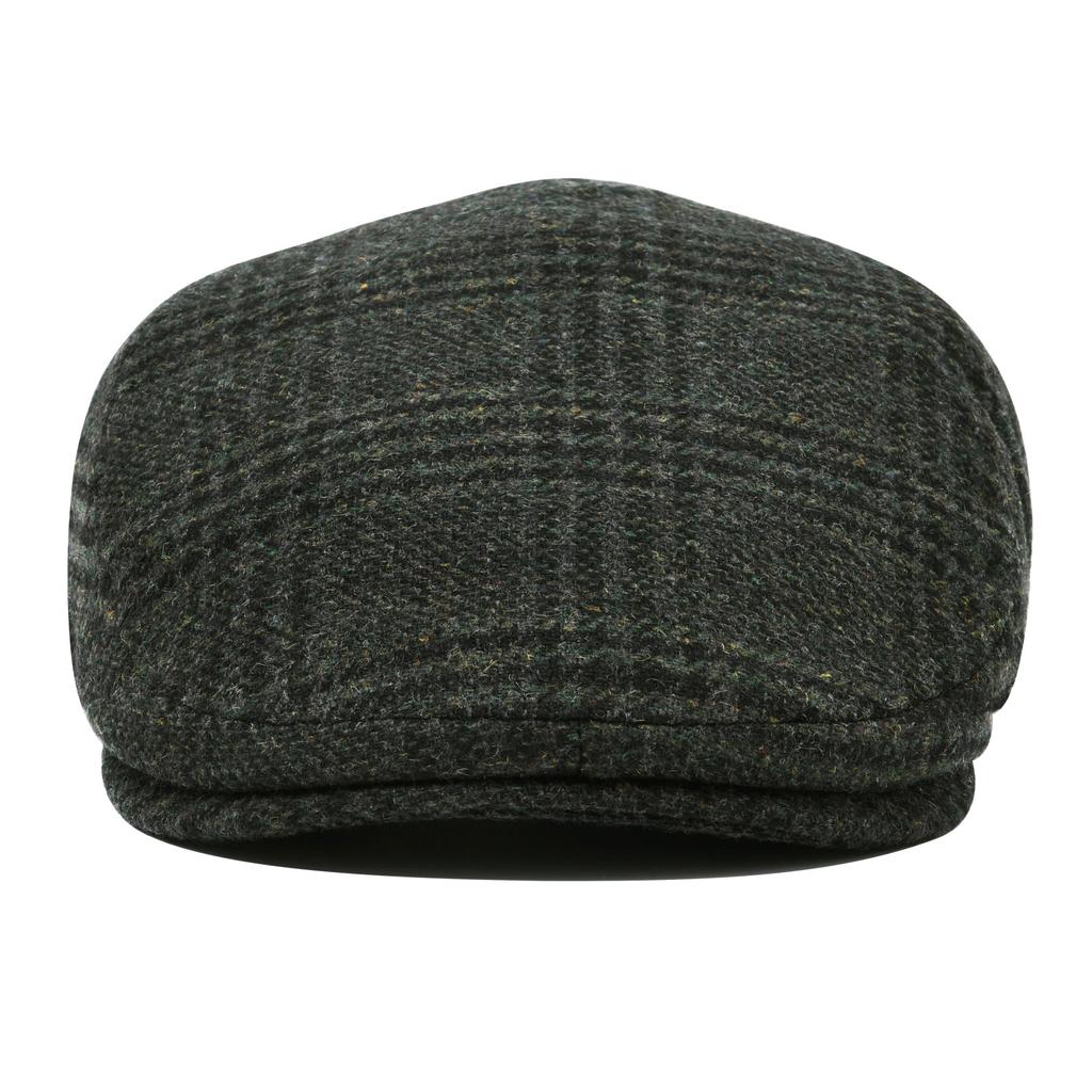 JANGOUL Newsboy Caps Men Wool Blend Flat Cap Winter Warm Hat Driving Hats Gastby Ivy Caps for Male Vintage British Beret