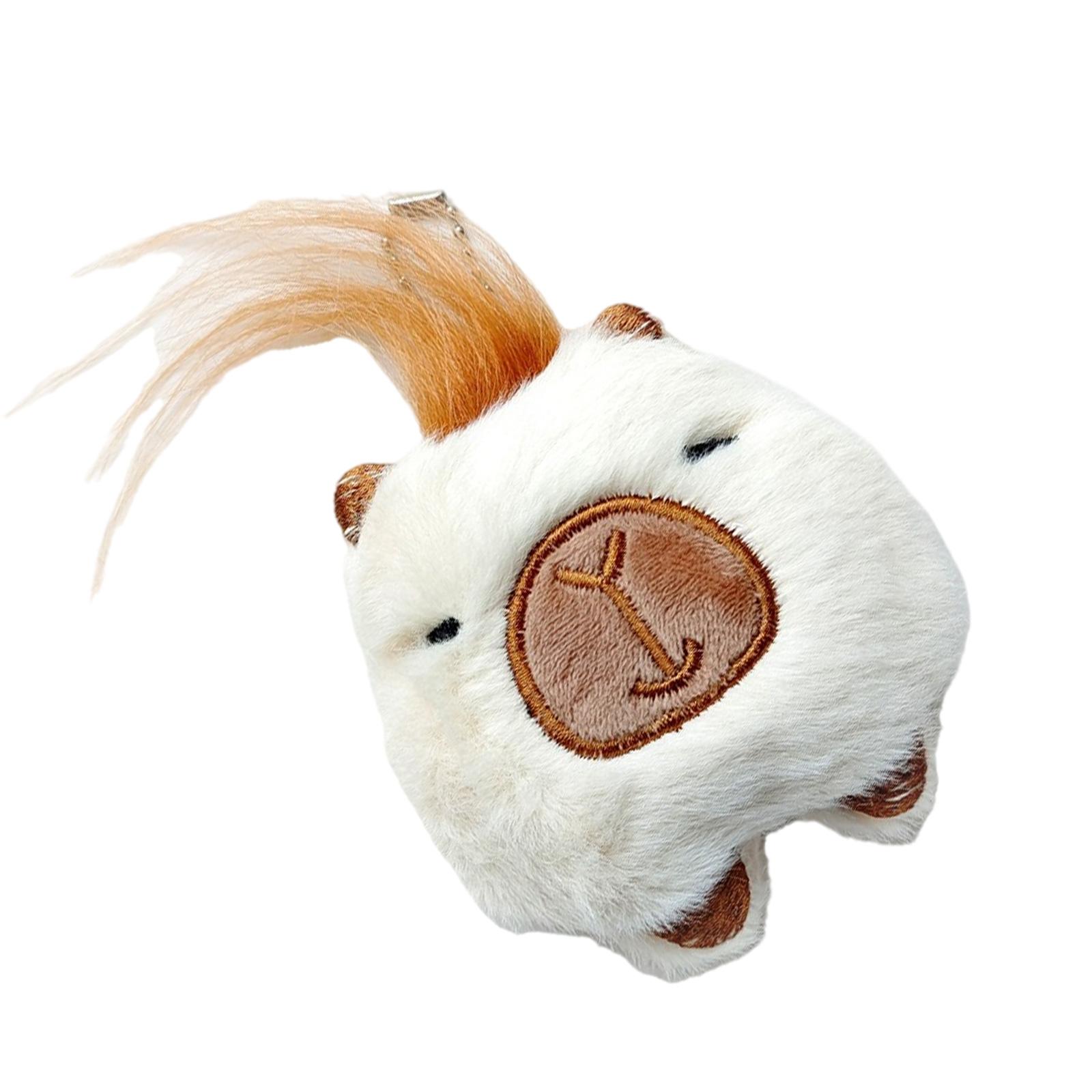 

Очаровательный плюшевый брелок-капибара со скрипучим звуком для сумок и ключей Скрипучий брелок в виде животного Украшение Декор для телефона бежевый