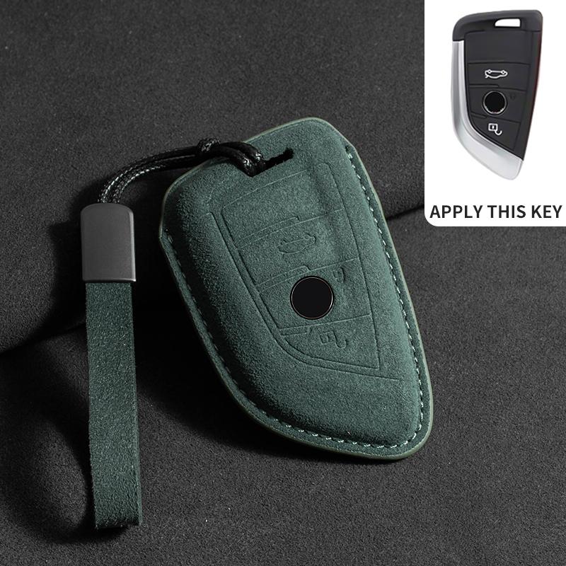 Husă de piele pentru cheia auto pentru BMW X1 X3 X5 X6 X7 F20 F15 F16 F48 G20 G30 G01 G02 G05 G11 G32 Seria 1 3 7 Breloc Accesorii Suedeză