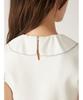 Lily Brown Ruffle Detail Bowtie Knit Top White Women's (LWNT252001)