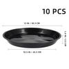 OUNONA Pot Flower Pot Planter Plastic Outer Diameter Shallow Interior Pack of 10 Saucer, Saucer, Saucer, Tray, Plate, 30cm, Plate, Decoration, Black,
