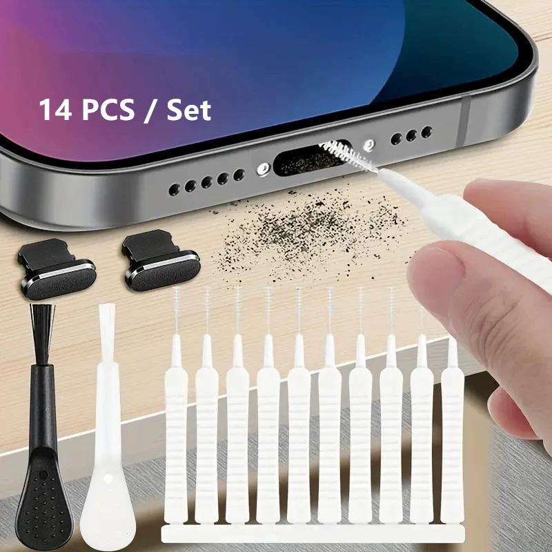 14-teiliges Mini-Reinigungsbürsten-Set Anti-Verstopfungs-Staubentfernungs-Kit mit Präzisionsspitzen Ergonomischer Griff