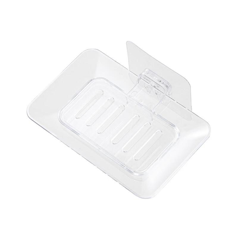LISM Adhesive Transparent Draining Soap Dish