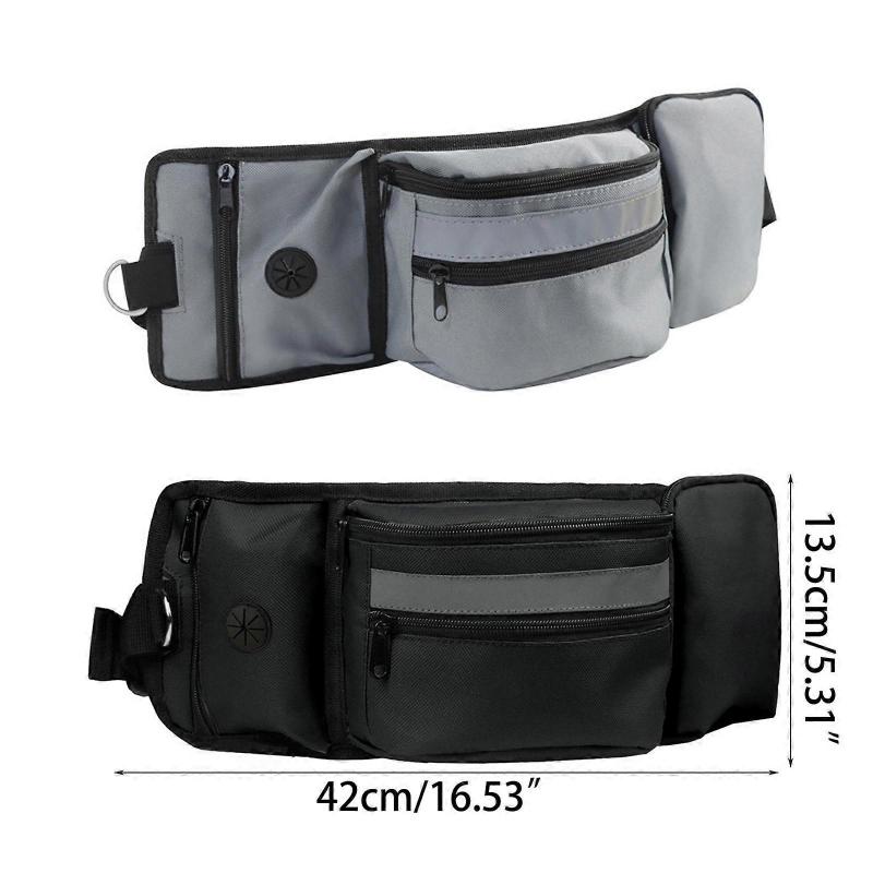 Dogs Training Pouch for Running Walking with Treat Bag Puppy Outdoor Training Bag Portable Bum Bag Pet Dogs Travel Gear  Gray