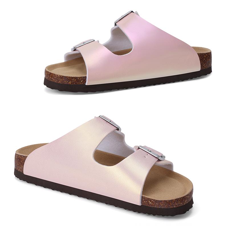Fashion Kidmi New Women's Slippers Fashion Indoor And Outdoor Sandals With Double Metal Buckle Popular Comfortable Summer Beach Slippers