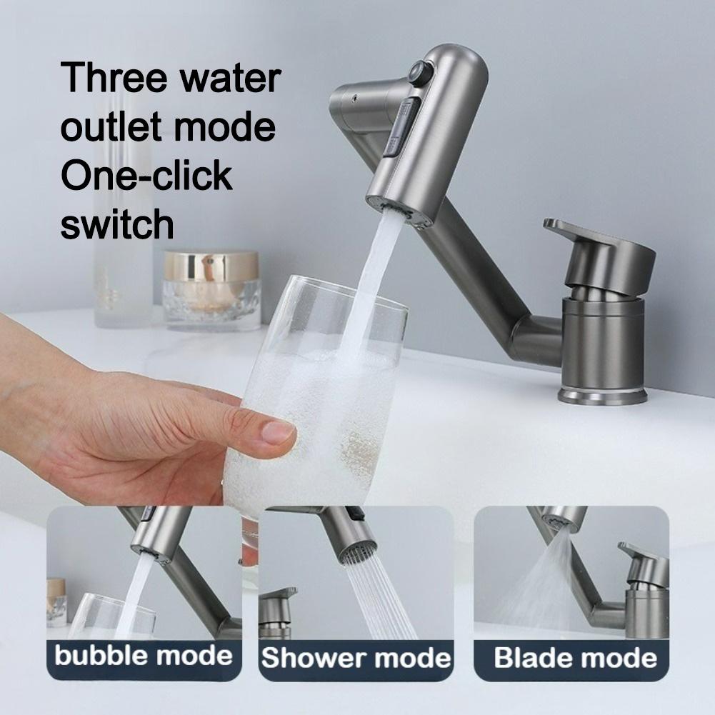 3-Mode Shower 360 Swivel Tap For Food Prep Area Easy To Install 304 Stainless Steel Easy Installation Kitchen Faucet