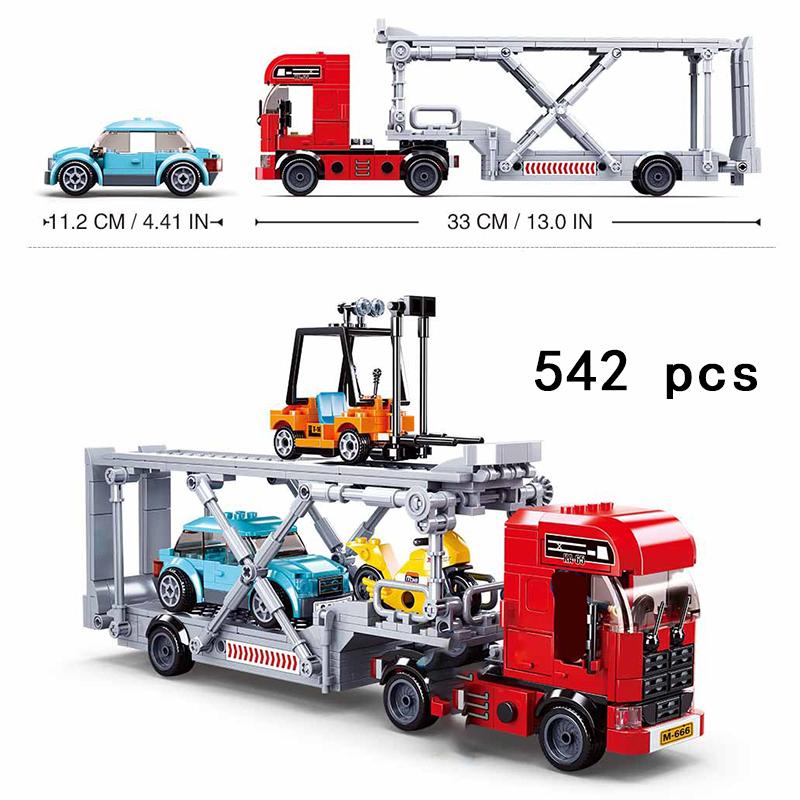 2022 City Speed Formula Transporter Bricks Big Cargo Truck Blocks Building Car Figures Set Vehicle Model Childrens Toys