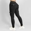 Damskie spodnie sportowe Spodnie do jogi Slim Fit Wysoka talia Elastyczna, szybkoschnąca, obcisła, miękka, oddychająca, jednokolorowe kieszenie Damskie spodnie do joggingu
