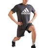adidas T Shirts Men's Gray Crew Neck Moderate Straight Fit GT3113