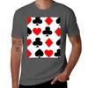 DECORATIVE CASINO NIGHTS CARD SUITS ART T-Shirt Basic Plain Short Sleeve Crew Neck Tee