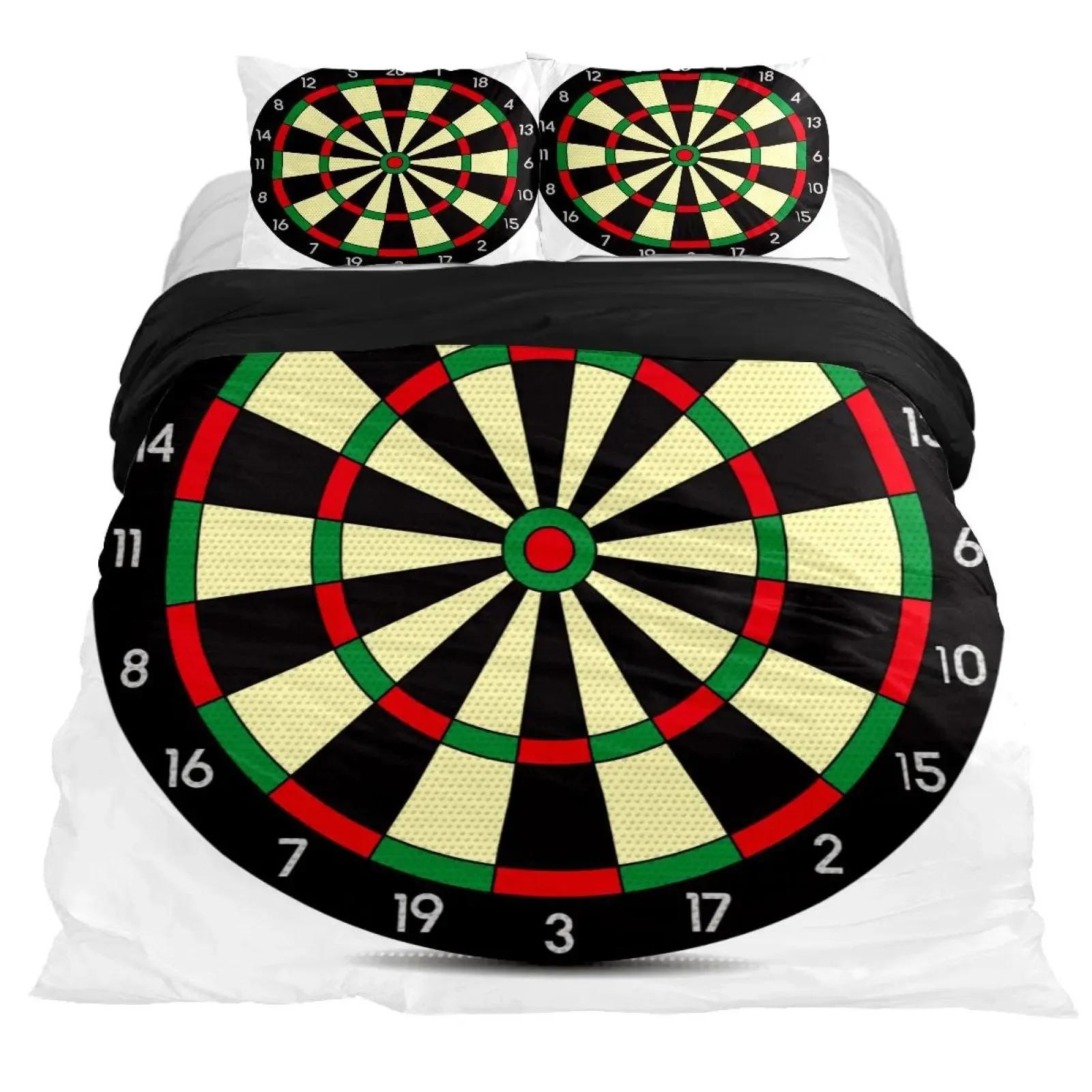 

Dart Board Duvet Cover Set,Dartboard Bedding Sets Skin-friendly Lightning and Flame Comforter Cover Set Full Queen Size 70x133cm