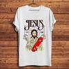 Christ Jesus Can Slide Any Direction Funny Skateboard T-shirt,White Casual O-neck Short Tshirt,