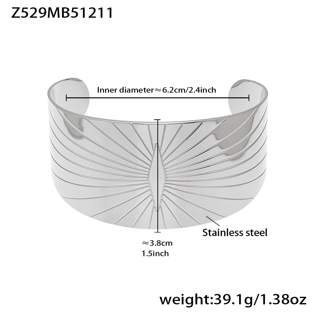Широкий регулируемый браслет из нержавеющей стали с покрытием 18 карат золотом