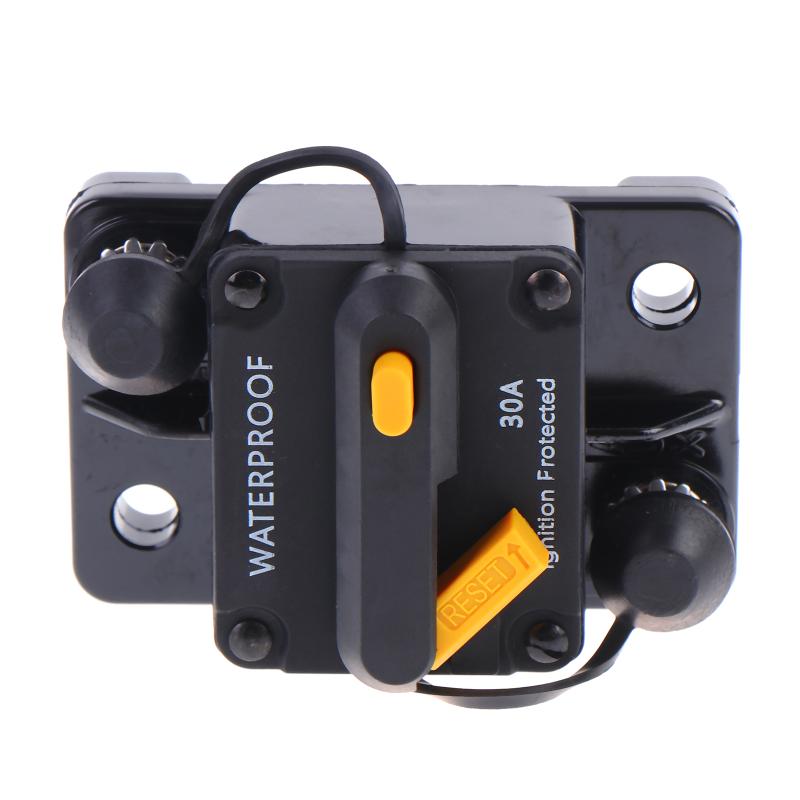 §DC12V-48V Waterproof 30A-300A Circuit Breaker, Manual Reset Fuse Holder For Car Boat Marine RV Solar System