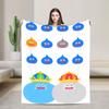 D-Dragon Quest Slimes Plush Blanket Children  Flannel Throw Blanket For Living Room Warm Soft Quality Bedspread Birthday Gift