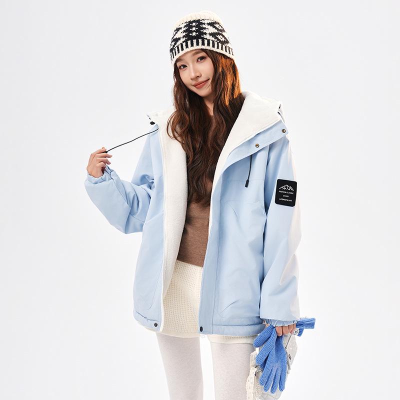 High-Quality Reversible Lambswool Fleece Hooded Jacket