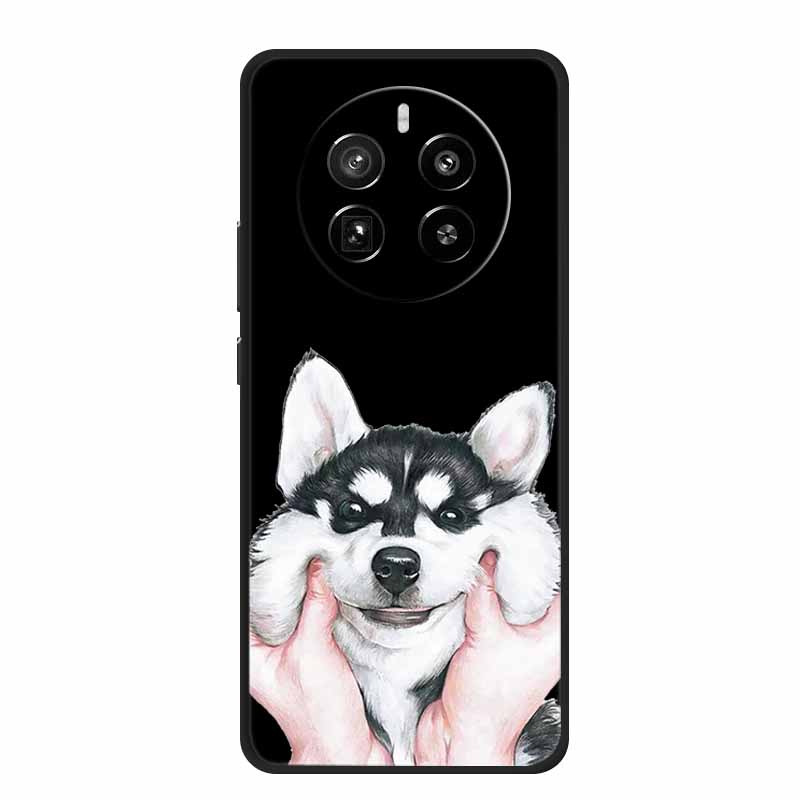 Funda For Honor Magic7 Pro Case Cute Cartoon Black Silicone Soft Phone Cases For Honor Magic 7 Pro Back Cover Case 7Pro Coque