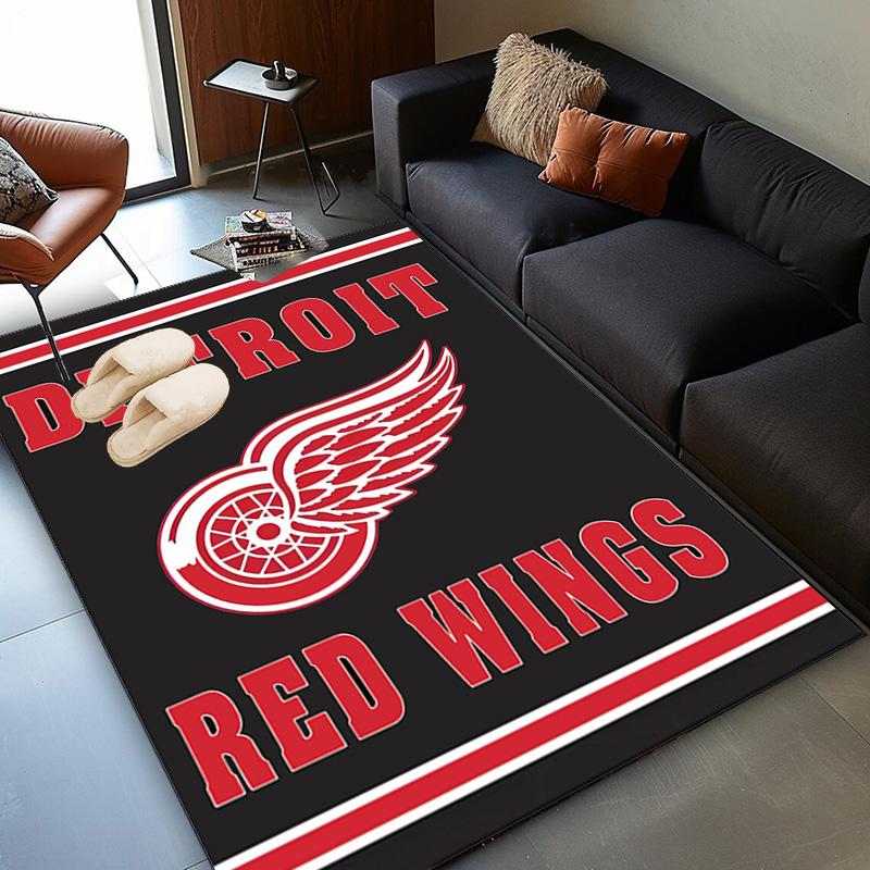 Red Wings Logo Area Rug Suitable for Indoor And Outdoor,Carpets for Kitchens, Homes, Offices, Living Rooms,Home Decor,Christmas Gift