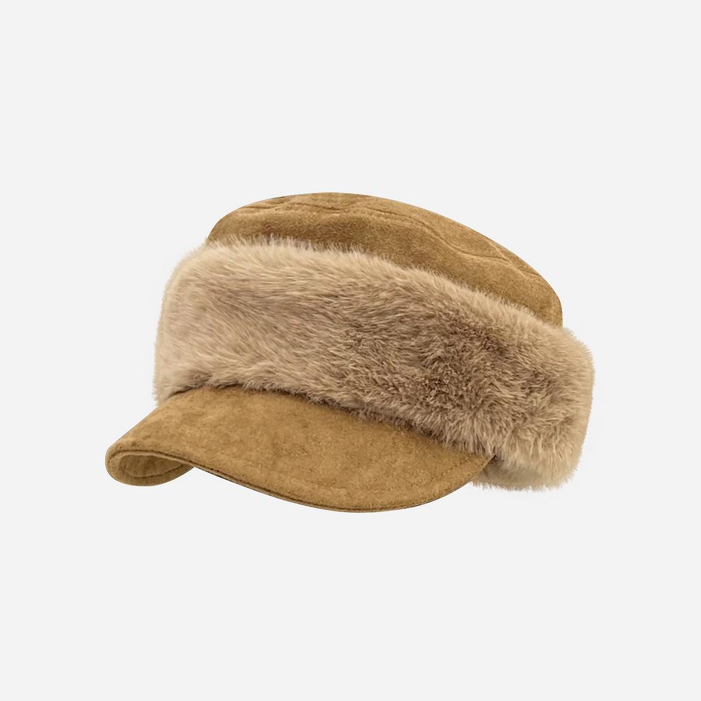Japanese Retro Equestrian Hat Suede Duck Tongue Beret Women'S Casual Versatile Spring And Autumn Octagonal Hat Shows Small Face