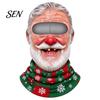 Gesichtsdruckmaske Weihnachten Skimaske, Winter Realistische Sturmhaube für Herren Thermische Abdeckung Damen, Winddicht Ganzkörper Radfahren Reiten Snowboarden Kopf