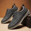Genuine Leather Men Dress Shoes Oxfords Brogue Lace Up Mens Casual Shoes Luxury Brand Moccasins Loafers Size 38-46