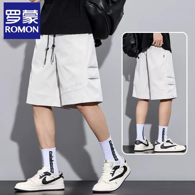 Romon Men s Lightweight Ice Silk Quick-Dry Loose Fit Cargo Shorts 3XL