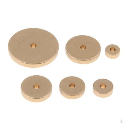 6 Sizes Leather Brass Circle for Crafts Accessories