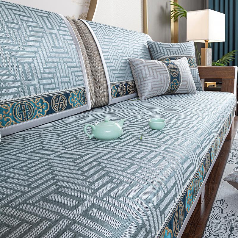 

Новая китайская подушка для дивана, универсальная нескользящая для всех сезонов, высококачественная подушка для сиденья дивана из массива дерева, современный китайский чехол-накидка на диван 70*70cm