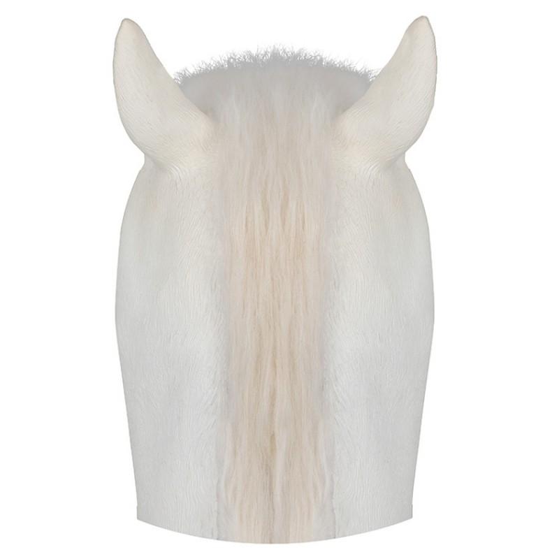 Halloween Cosplay Horse Mask White Brown Black Latex Animal Head Carnival Party