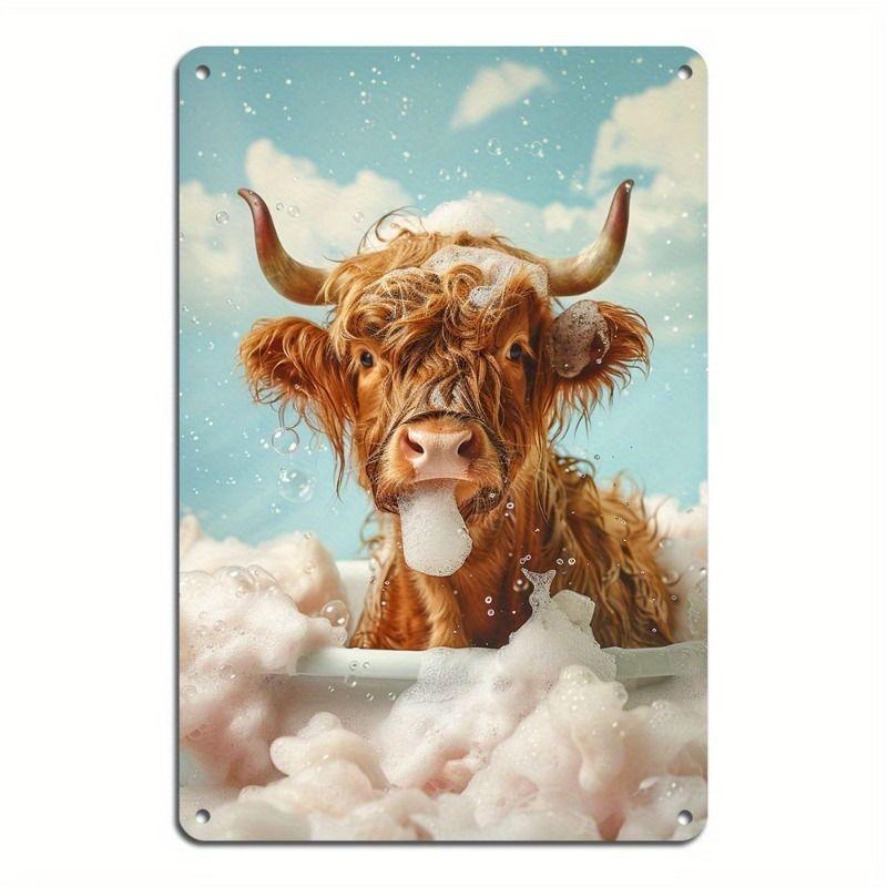 Retro Metal Animal Wall Art for Home Kitchen Farm Cafe Garden