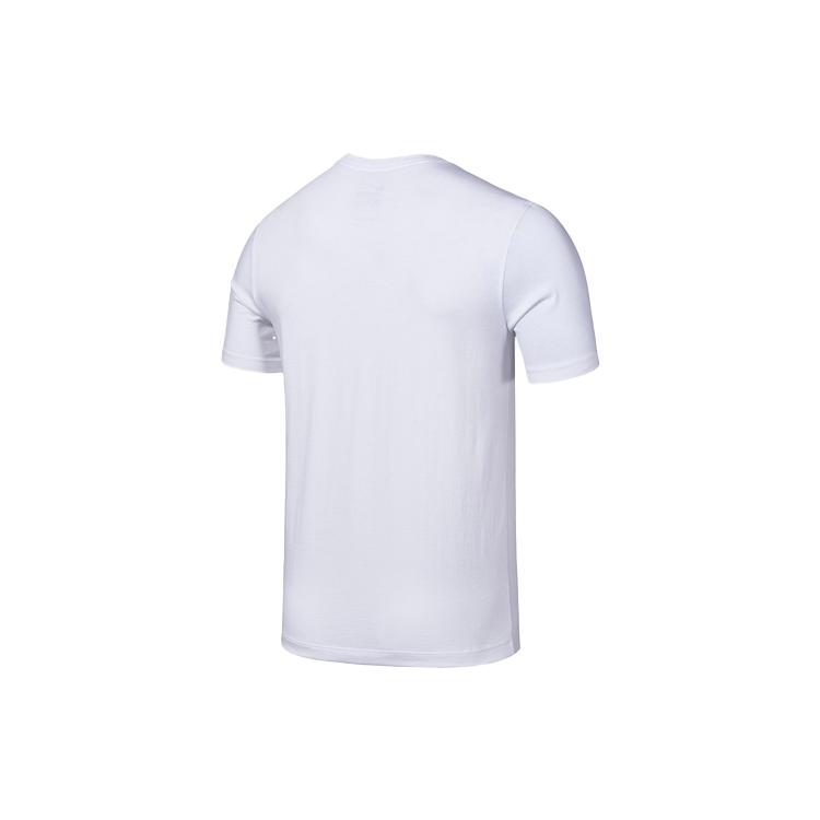 Nike T Shirts Men's White Crew Neck Moderate Straight Fit BQ2971-100